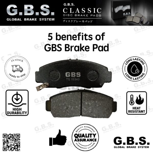 Second image of TOYOTA STARLET KP30  KP36 DAIHATSU CHARADE G10 Front GBS Classic Brake Pad Brek Depan