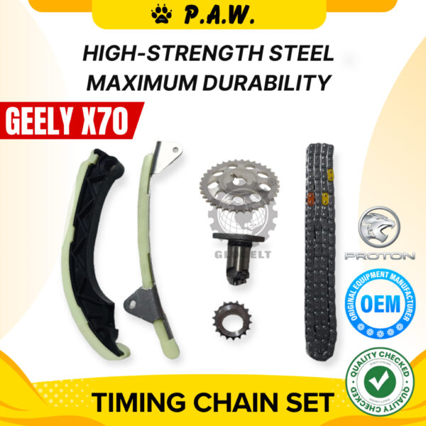 Geely Proton X70 Old CBU GX7 1.8 2014, Jl4G18 CVVT Chain (6/Set) GloBelt Timing Chain Set
