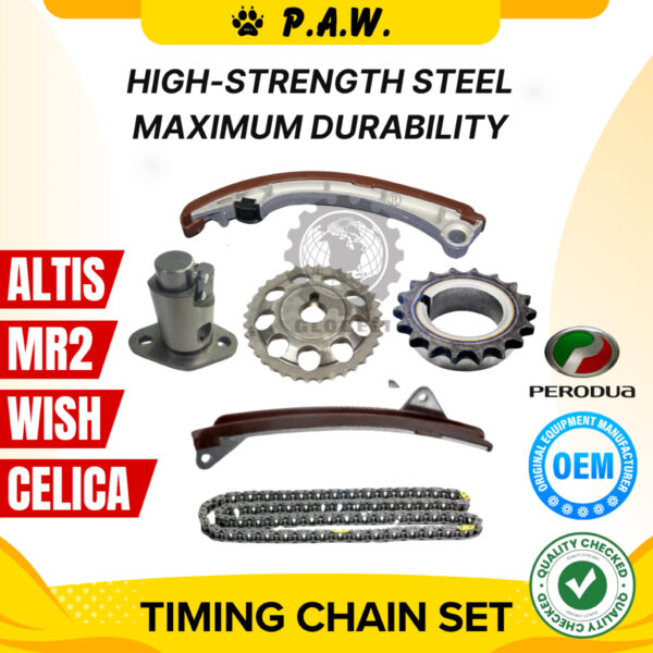 130S Toyota Altis, Wish 1.8 1ZZ-FE, MR2, Celica 1.8 1998-2002 GloBelt Timing Chain Set
