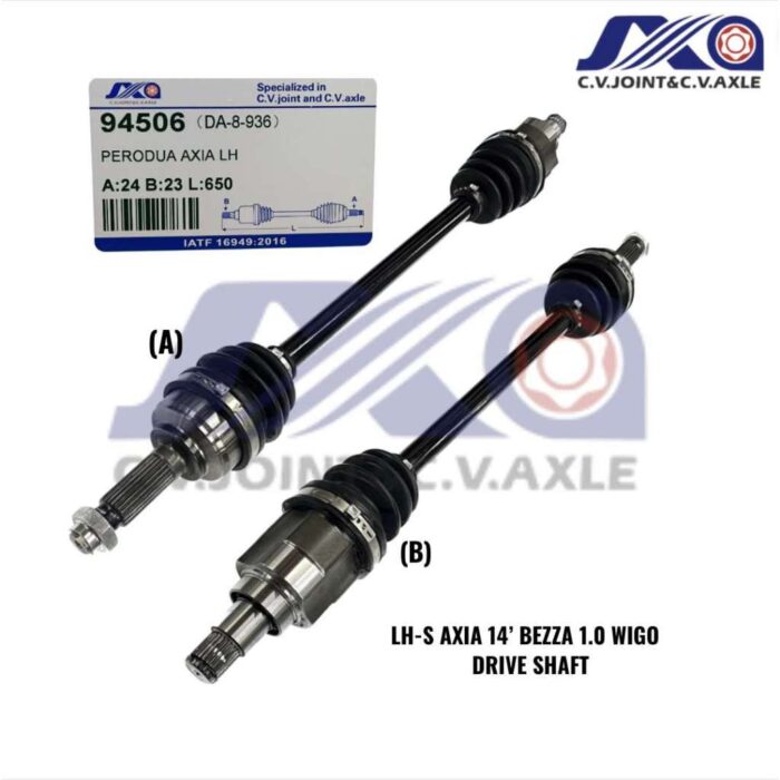 94506 JXA Drive Shaft (1pc) - Perodua Axia 1.0 2014-2022, Bezza 1.0 & Toyota Wigo (Left - Short)