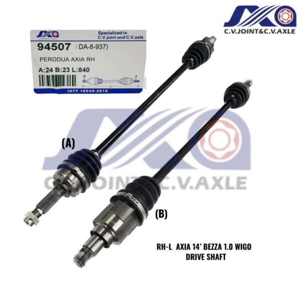 94507 JXA Drive Shaft (1pc) - Perodua Axia 1.0 2014-2022, Bezza 1.0 & Toyota Wigo (Right - Long)