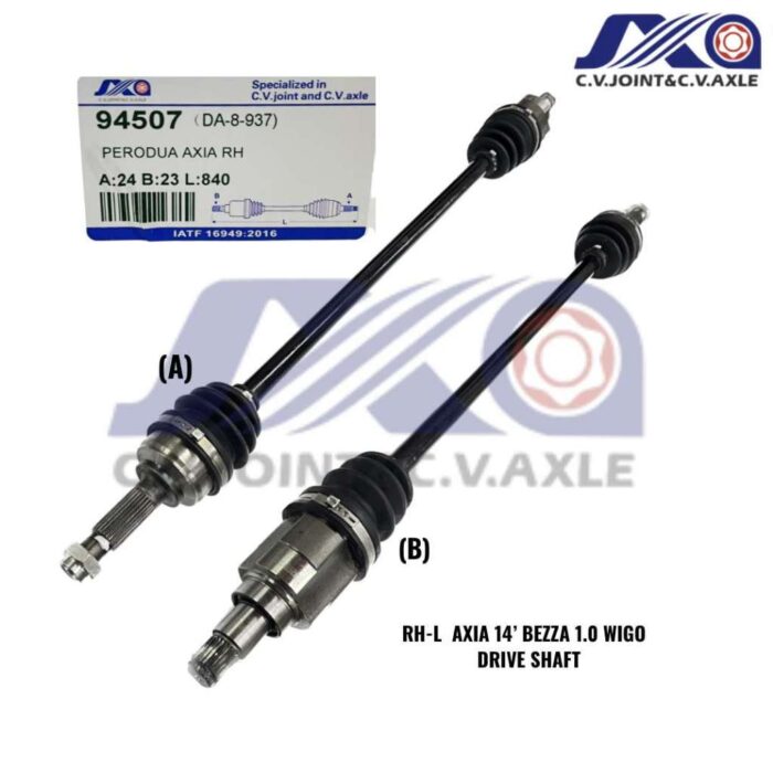 94507 JXA Drive Shaft (1pc) - Perodua Axia 1.0 2014-2022, Bezza 1.0 & Toyota Wigo (Right - Long)