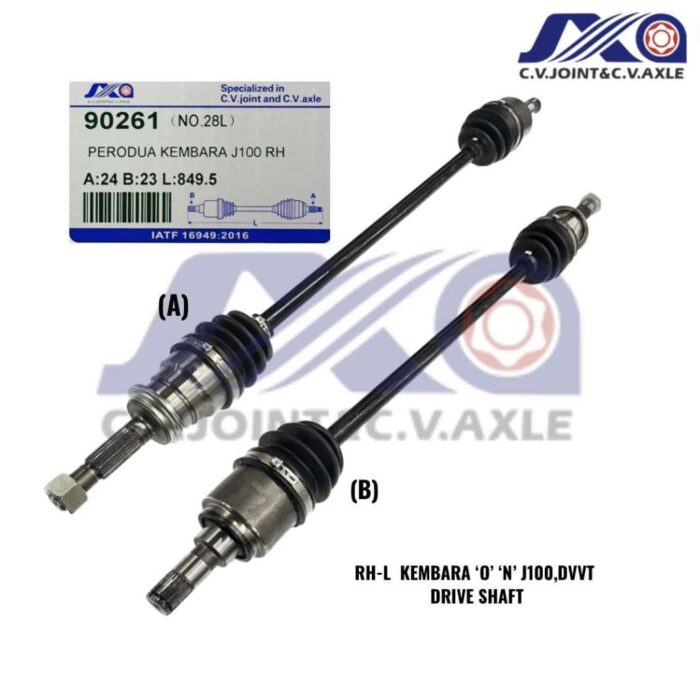 90261 JXA Drive Shaft (1pc) - Perodua Kembara Old J100, Kembara DVVT (Right - Long)