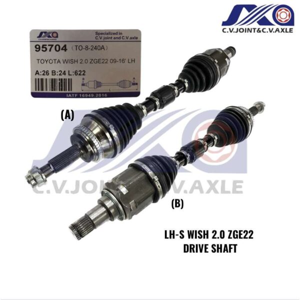 95704 JXA Drive Shaft (1pc) - Toyota Voxy ZRR80 2.0, Wish ZGE21/22 2.0 (Left - Short)