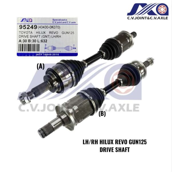 95249 JXA Drive Shaft (1pc) - Toyota Hilux REVO GUN125 / GUN126, Fortuner GUN155 (Left / Right)