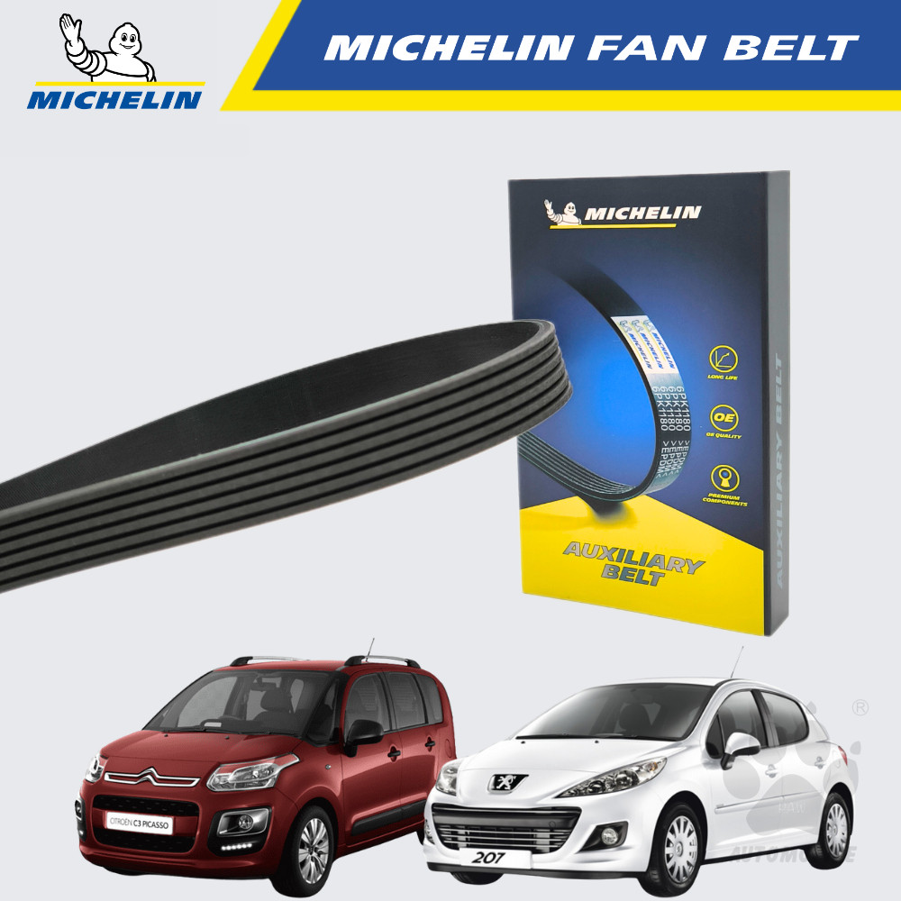 Second image of MICHELIN Mini Cooper S, Peugeot 207, 308, 508, Citroen Picasso C3 C4 C5 Fan Belt (6PK905)