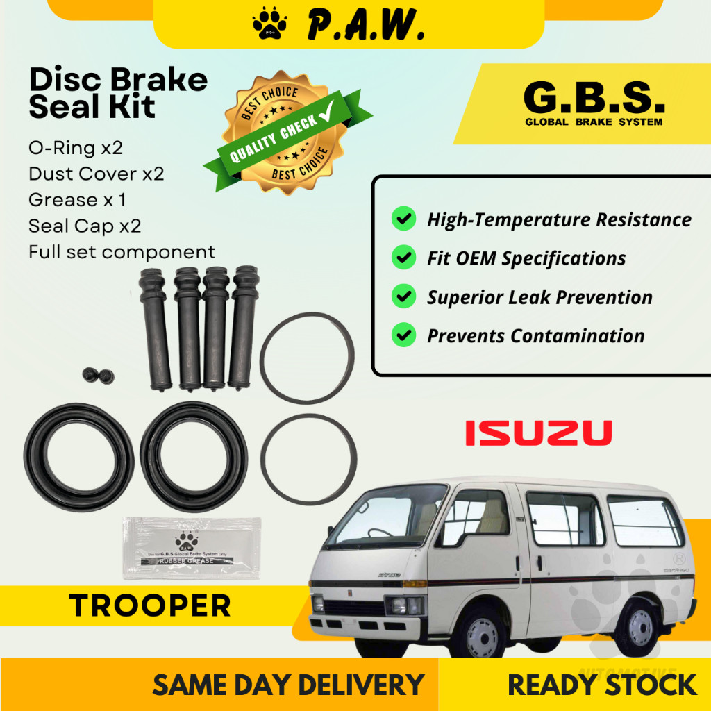 GBS Disc Brake Seal Kit For ISUZU WFR VAN (Front) (Full Set) / (Half Set)