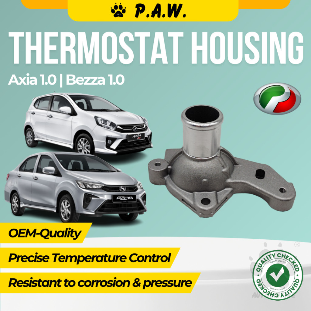 Perodua Axia 1.0, Bezza 1.0 Thermostat 88'C (With Oring) & Thermostat Housing (Top side)(Aluminium)