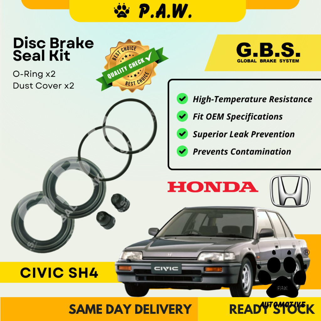 GBS Disc Brake Seal Kit For HONDA CIVIC SH4 (Front) (Half Set)