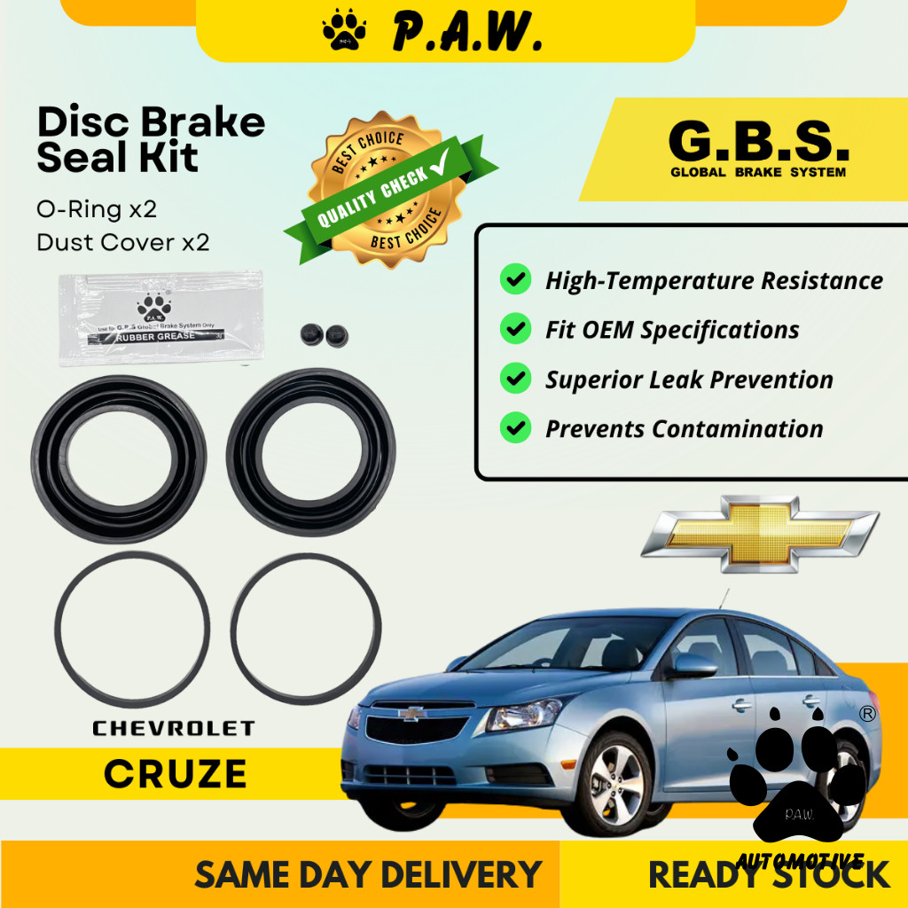 GBS Disc Brake Seal Kit For CHEVROLET CRUZE (Front) (Half Set)