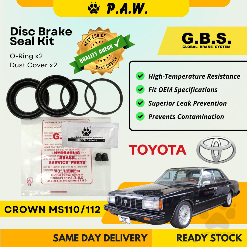 GBS Disc Brake Seal Kit For TOYOTA CROWN MS110, CROWN MS112 (Front) (Half Set)
