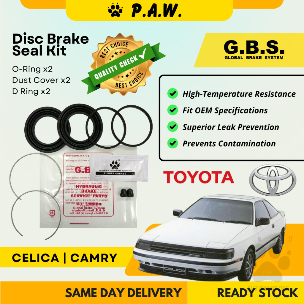 GBS Disc Brake Seal Kit For Toyota Celica ST162 2.0, Camry Prominent VZV20 2.0 (Front) (Half Set)