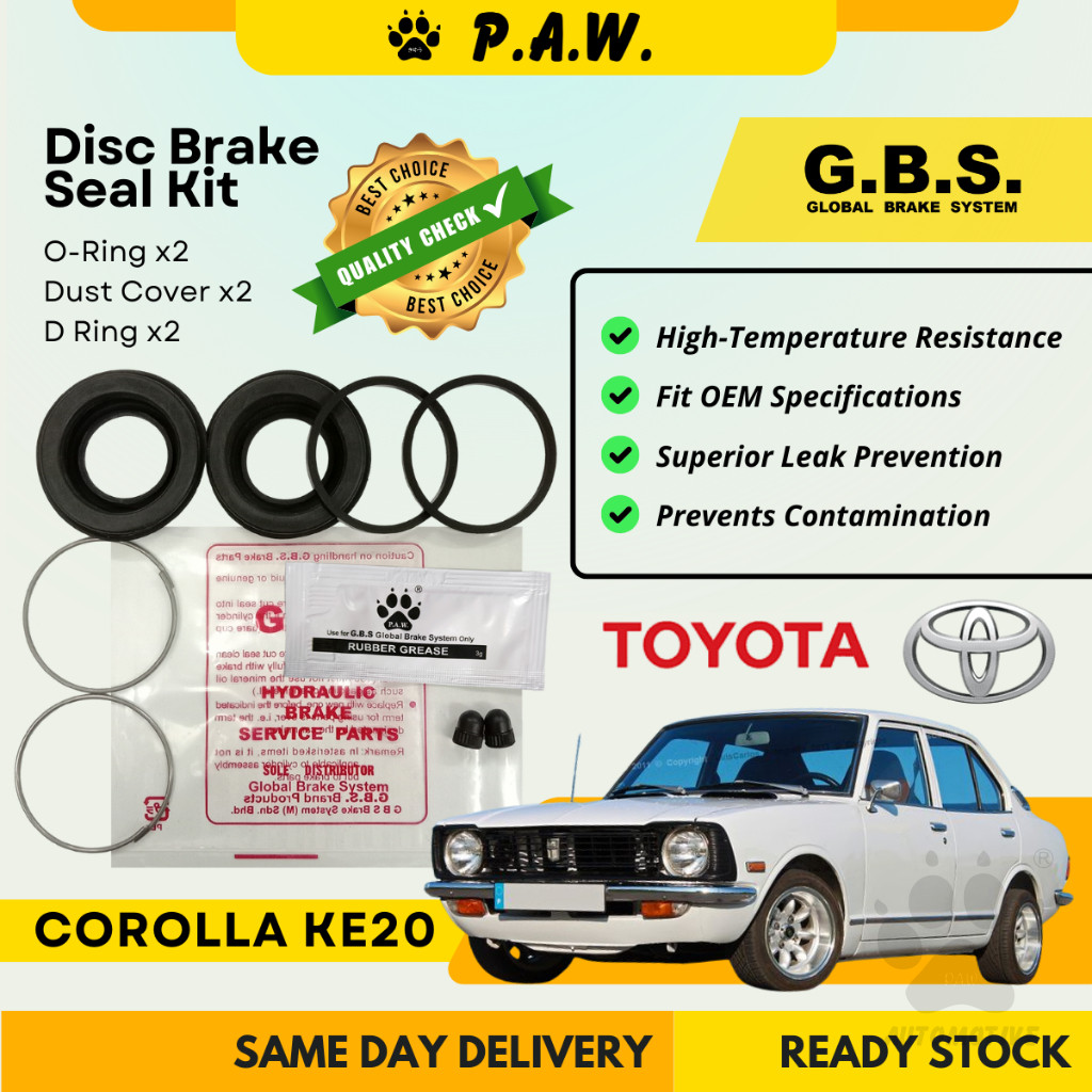 GBS Disc Brake Seal Kit For TOYOTA COROLLA KE30 (Front) (Half Set)