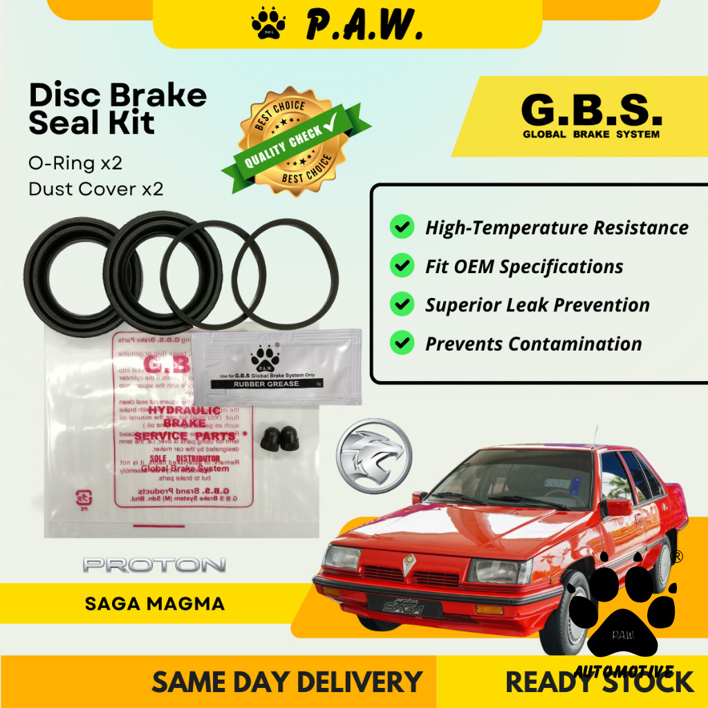 GBS Disc Brake Seal Kit For PROTON SAGA MAGMA 8V (Front) (Half Set)