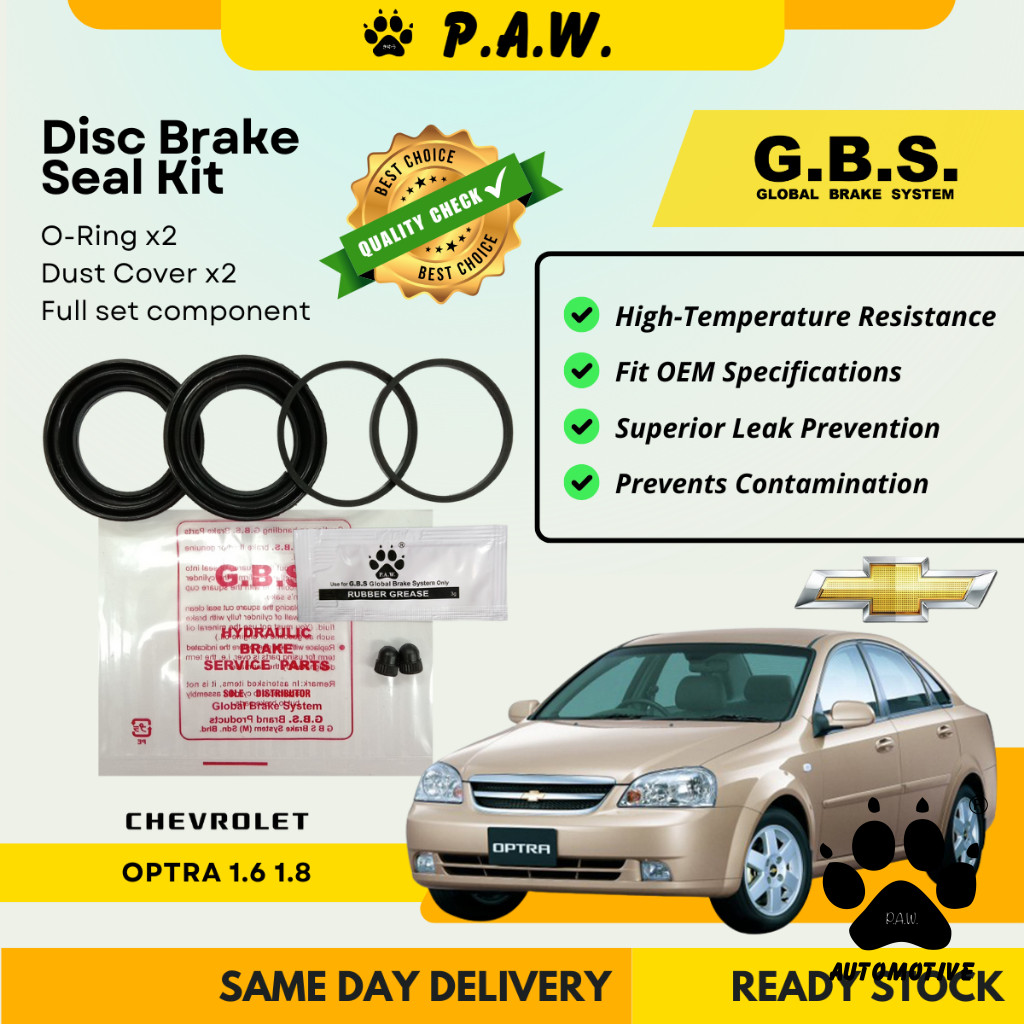 GBS Disc Brake Seal Kit For CHEVROLET OPTRA 1.6 1.8 (Front) (Half Set)