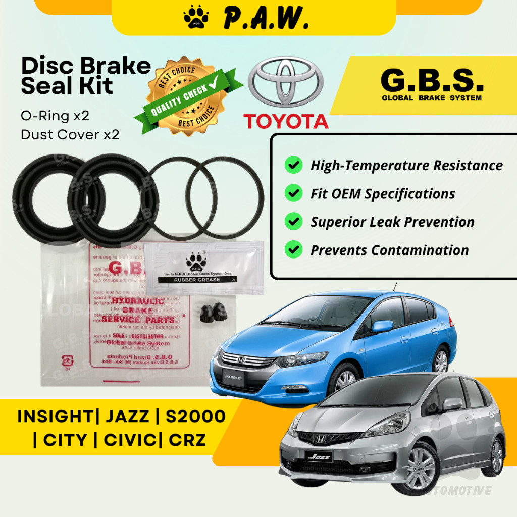 GBS Disc Brake Seal Kit For HONDA CITY TMO,CITY T9A, CITY GM2 (Front) (Half Set)