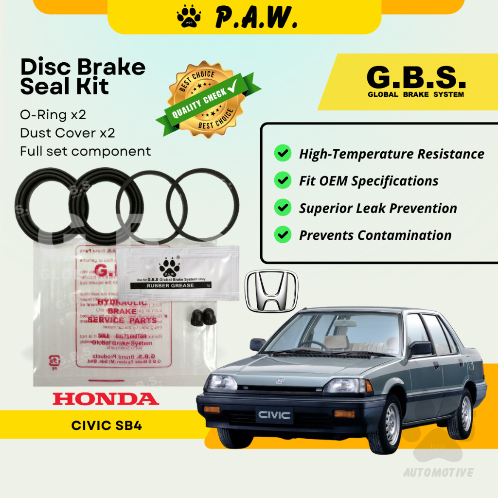 GBS Disc Brake Seal Kit For HONDA CIVIC SB4 (Front) (Half Set)