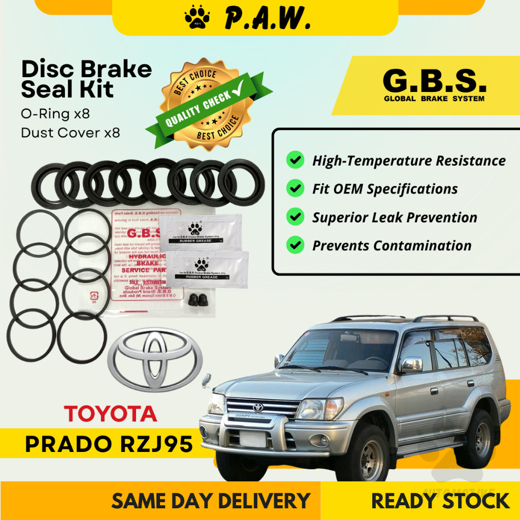 GBS Disc Brake Seal Kit For TOYOTA PRADO RZJ95 (Front) (Half Set)