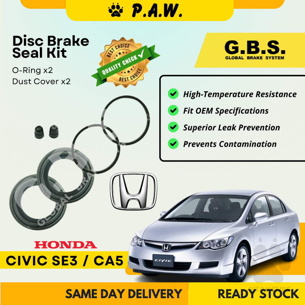GBS Disc Brake Seal Kit For HONDA CIVIC SE3,CIVIC CA5 (Front) (Half Set)
