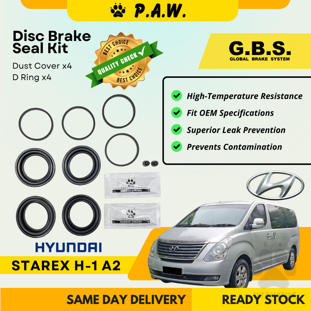 GBS Disc Brake Seal Kit For HYUNDAI STAREX H-1 A2 (Front) (Half Set)