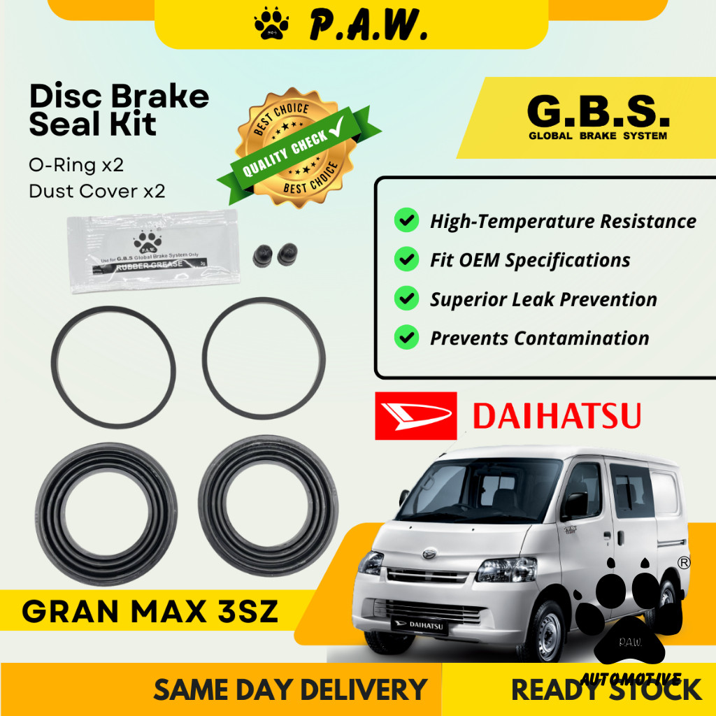 GBS Disc Brake Seal Kit For DAIHATSU  Daihatsu Gran Max 3SZ 1.5 2007 (Front) (Half Set)