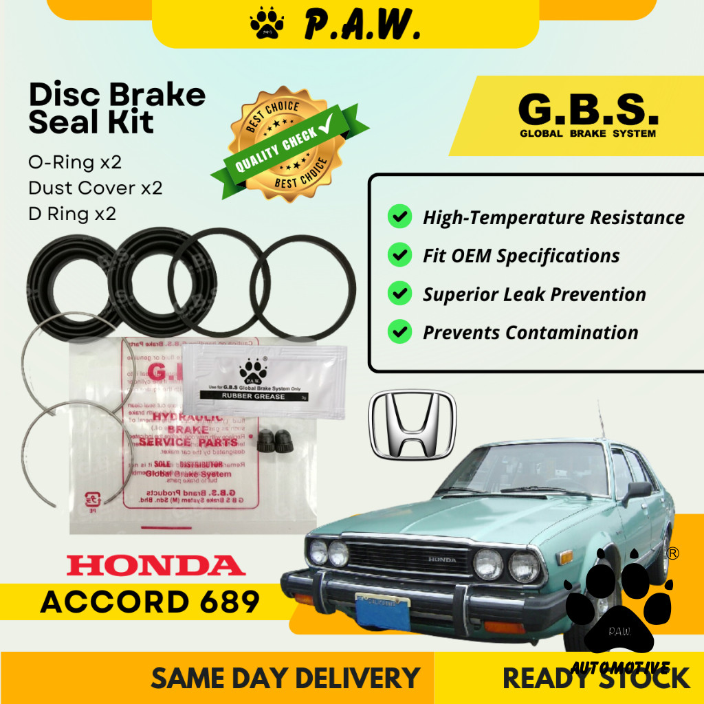 GBS Disc Brake Seal Kit For HONDA ACCORD 689 (Front) (Half Set)