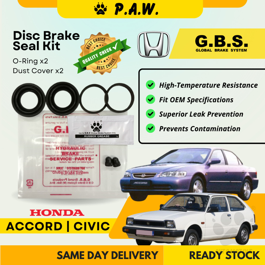 GBS Disc Brake Seal Kit For HONDA ACCORD SM4,ACCORD SV4,ACCORD S84 (Rear) (Half Set)