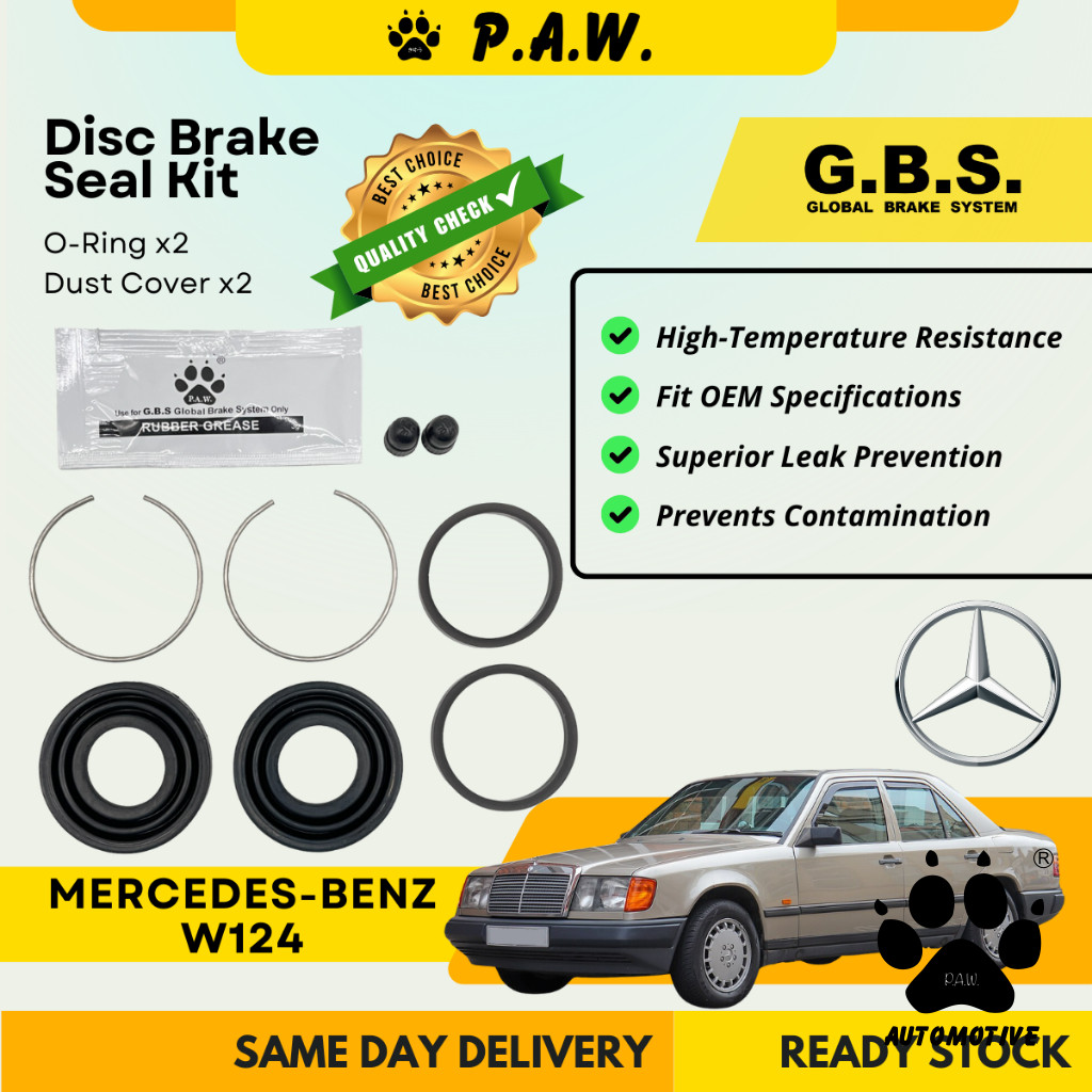 GBS Disc Brake Seal Kit For MERCEDES W124 (Rear) (Half Set)