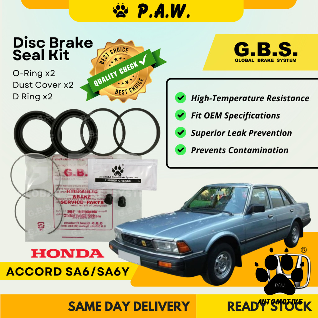 GBS Disc Brake Seal Kit For HONDA ACCORD SA6,ACCORD SA6Y (Front) (Half Set)