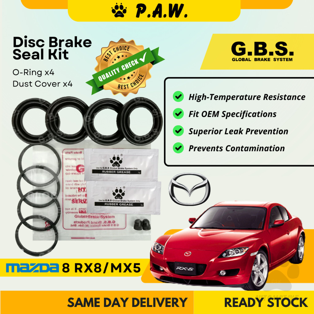 GBS Disc Brake Seal Kit For MAZDA 8 RX8 MX5 (Front) (Half Set)