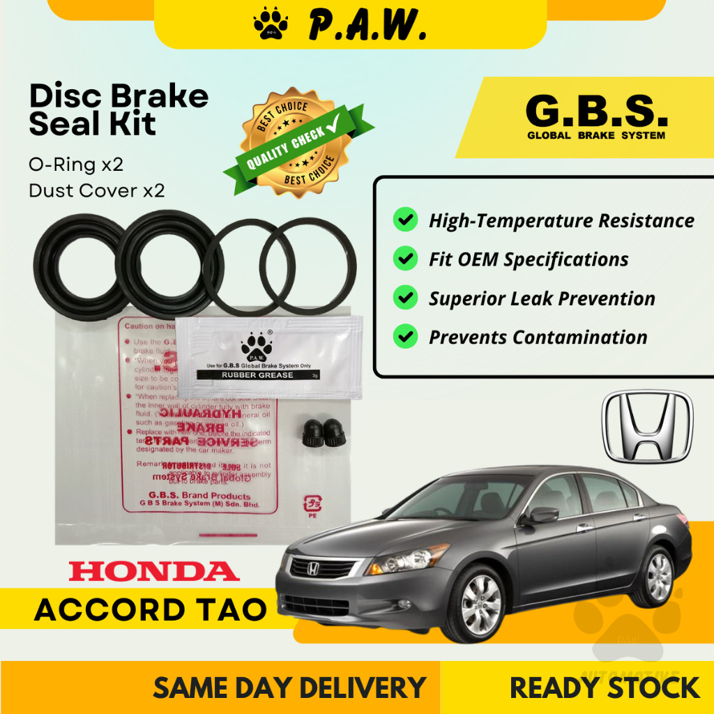 GBS Disc Brake Seal Kit For HONDA ACCORD TAO (Rear) (Half Set)
