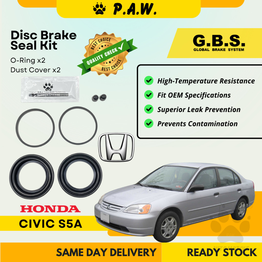 GBS Disc Brake Seal Kit For HONDA CIVIC S5A (Front) (Half Set)