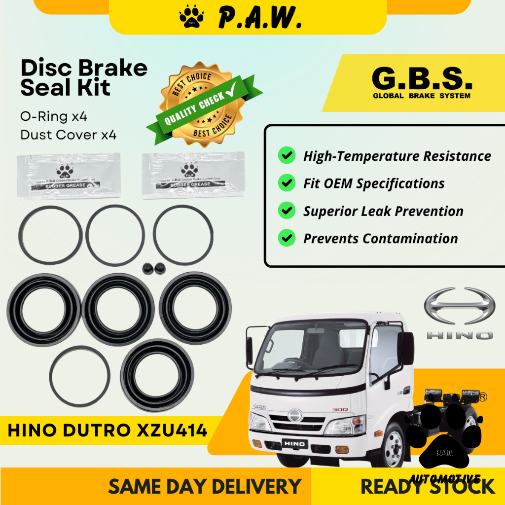 GBS Disc Brake Seal Kit For HINO DUTRO XZU414 (Rear) (Half Set)