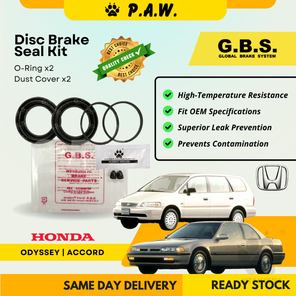 GBS Disc Brake Seal Kit For Honda Accord SM4 / SDA / SNA / TAO, Odyssey RB1 (Front) (Half Set)