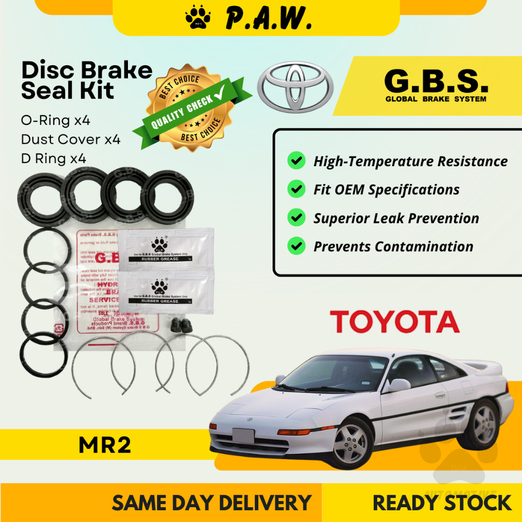 GBS Disc Brake Seal Kit For TOYOTA MR2 (Rear) (Half Set)