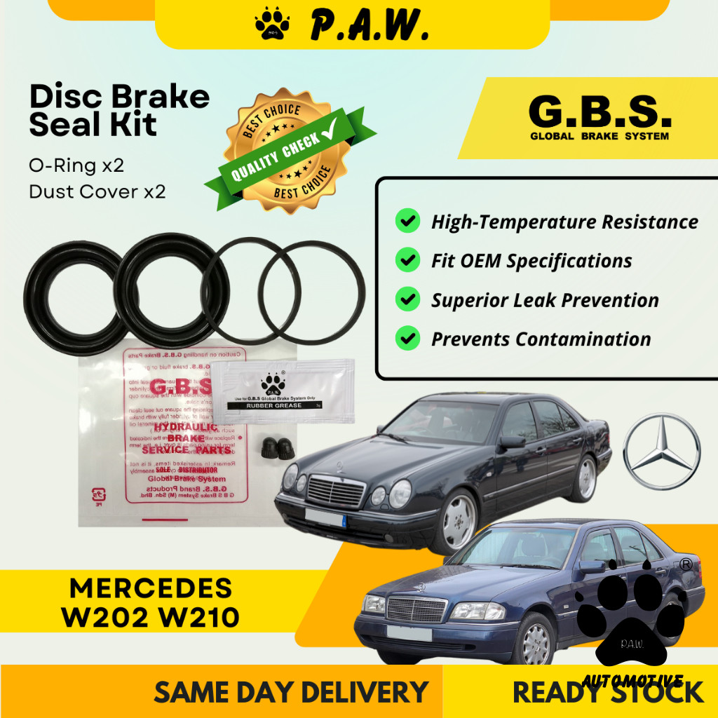 GBS Disc Brake Seal Kit For MERCEDES W202 W210 (Front) (Half Set)