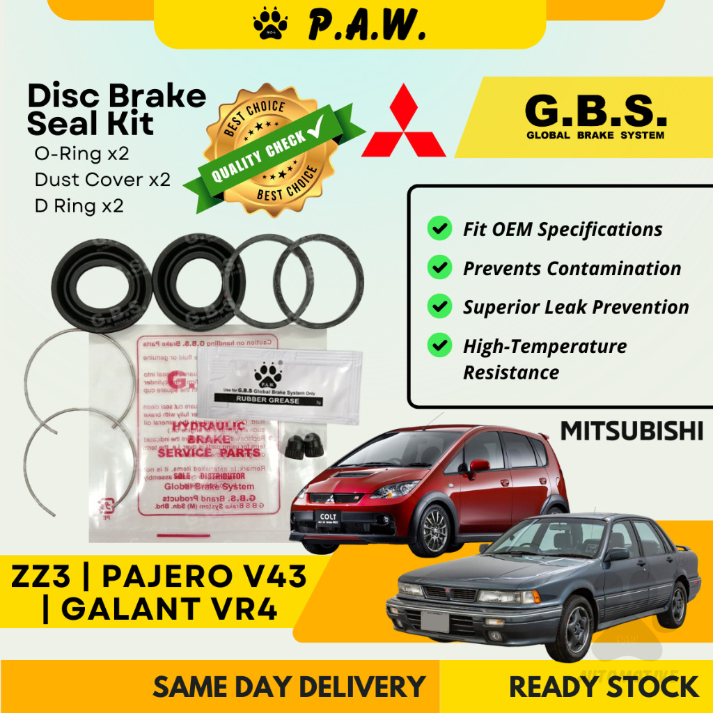 GBS Disc Brake Seal Kit For Mitsubishi Pajero V43 6G72 3.0 V6 (Rear) (Half Set)