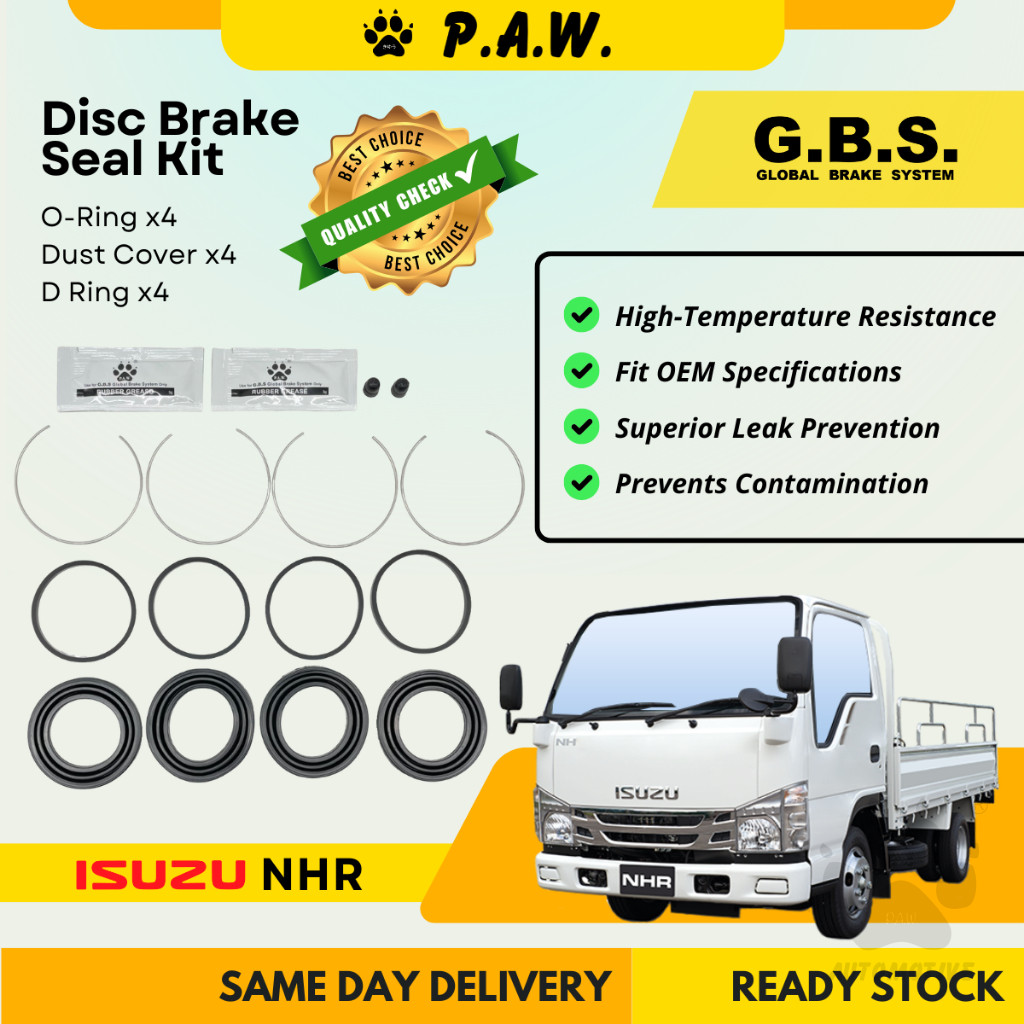 GBS Disc Brake Seal Kit For ISUZU NHR (57MM) (Front) (Half Set)