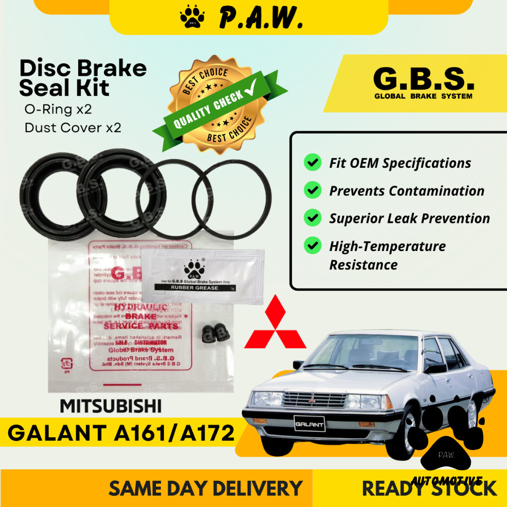 GBS Disc Brake Seal Kit For MITSUBISHI A161,A172 (Front) (Half Set)