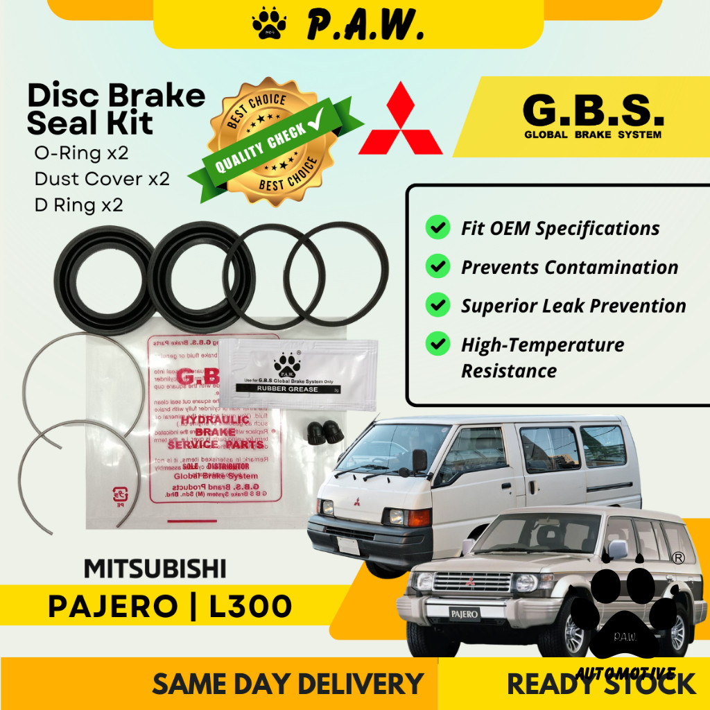 GBS Disc Brake Seal Kit For MITSUBISHI PAJERO,L300 (Front) (Half Set)