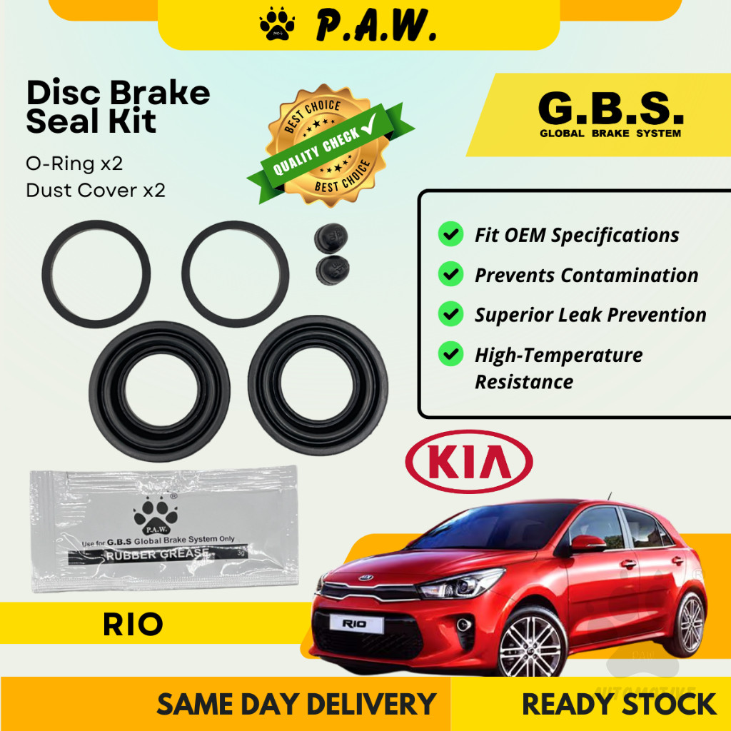 GBS Disc Brake Seal Kit For KIA RIO (Rear) (Half Set)