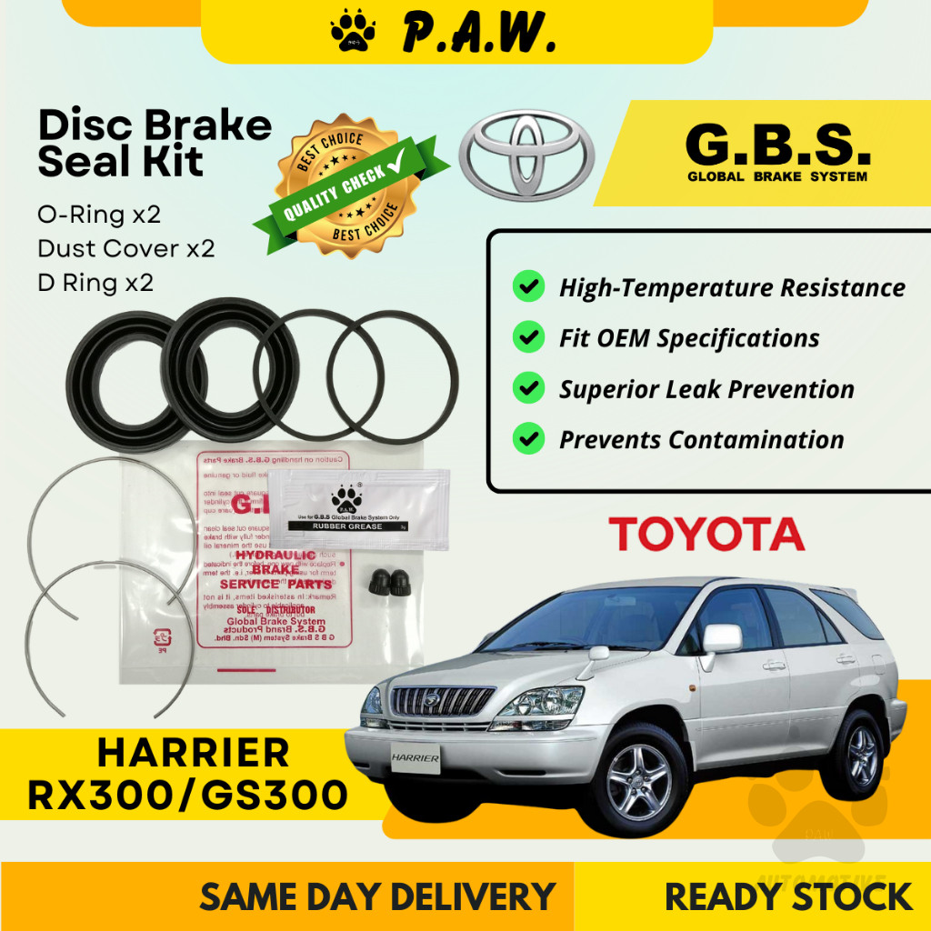 GBS Disc Brake Seal Kit For TOYOTA HARRIER RX300 GS300 (Rear) (Half Set)