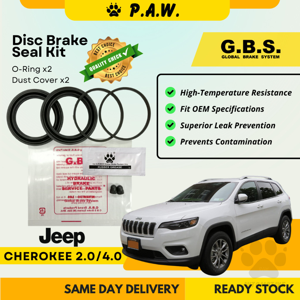 GBS Disc Brake Seal Kit For JEEP CHEROKEE 2.0 4.0 (Front) (Half Set)