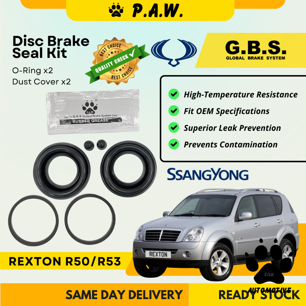 GBS Disc Brake Seal Kit For SSANGYONG REXTON R50 R53 (Rear) (Half Set)