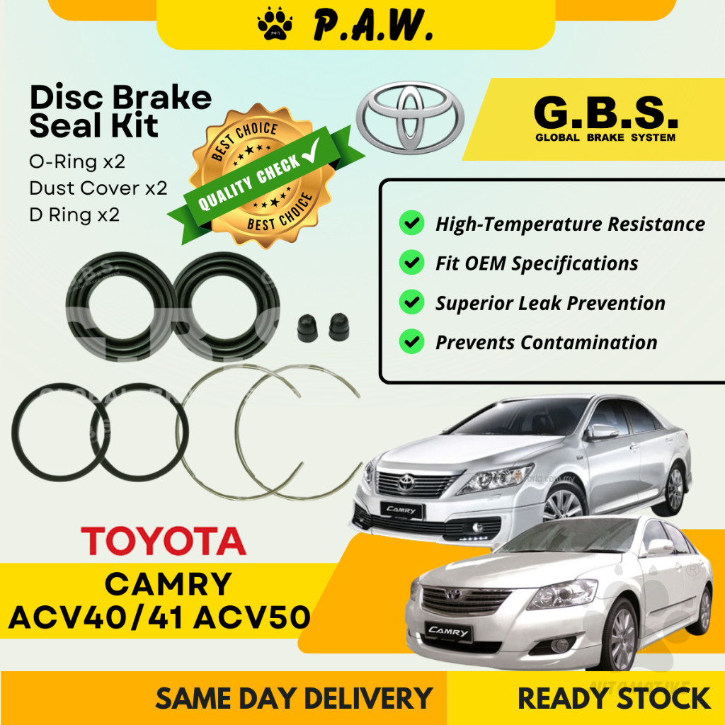 GBS Disc Brake Seal Kit For TOYOTA CAMRY ACV40/41 ACV50 (Rear) (Half Set)
