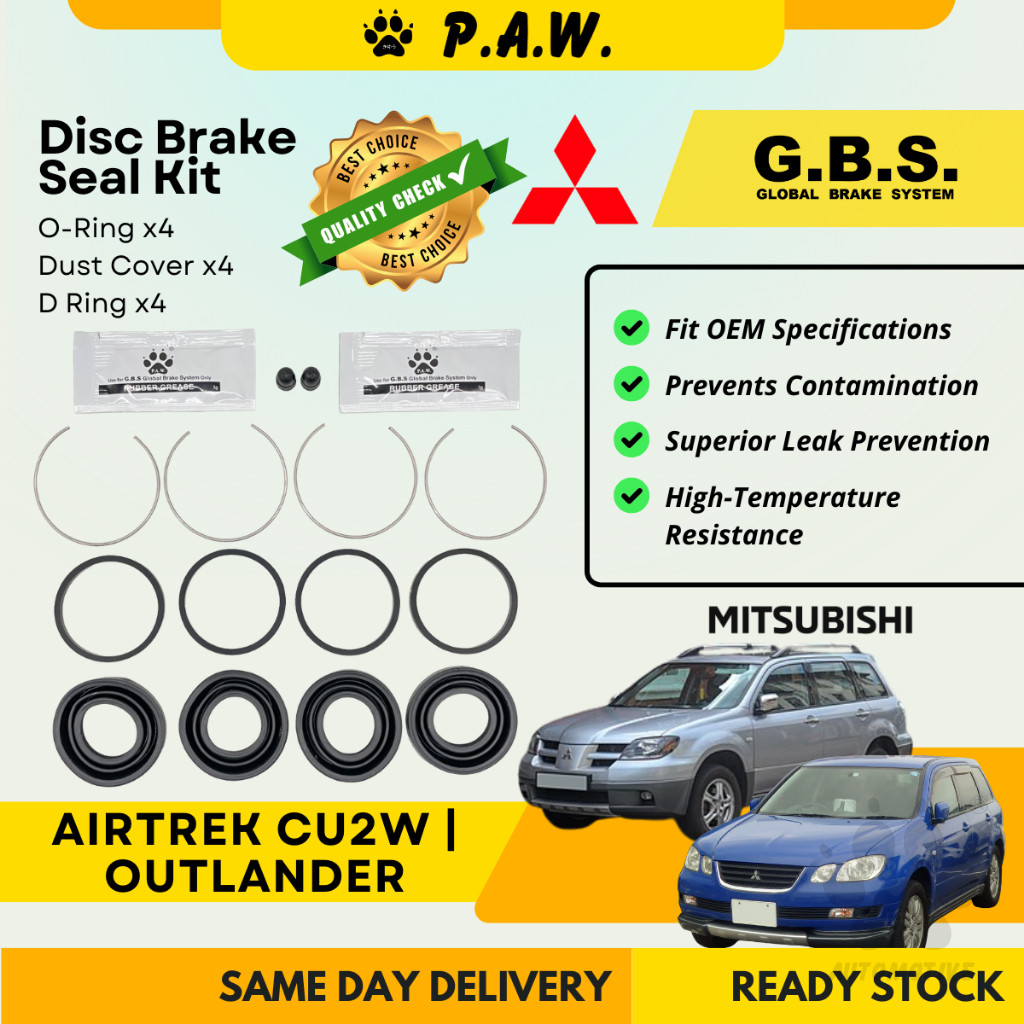 GBS Disc Brake Seal Kit For MITSUBISHI AIRTREK CU2W,OUTLANDER (Front) (Half Set)