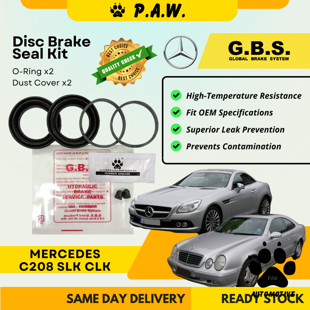 GBS Disc Brake Seal Kit For MERCEDES C208 SLK CLK (Front) (Half Set)