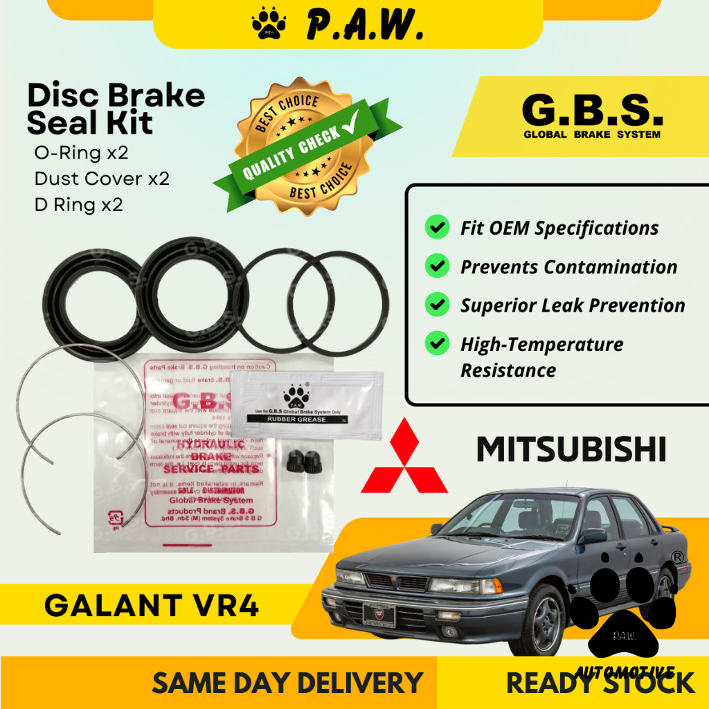 GBS Disc Brake Seal Kit For MITSUBISHI VR4 (1 Piston) (Front) (Half Set)