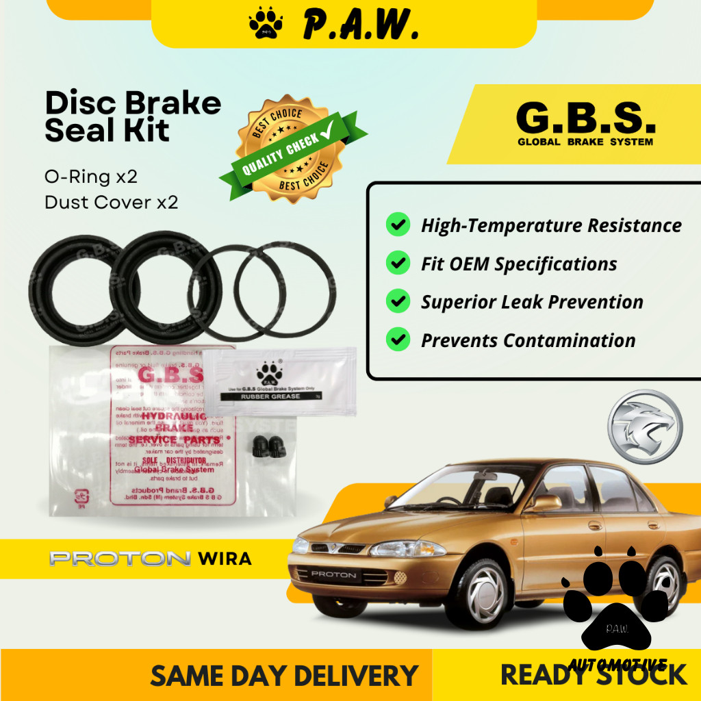 GBS Disc Brake Seal Kit For PROTON WIRA 1.5 (Front) (Half Set)