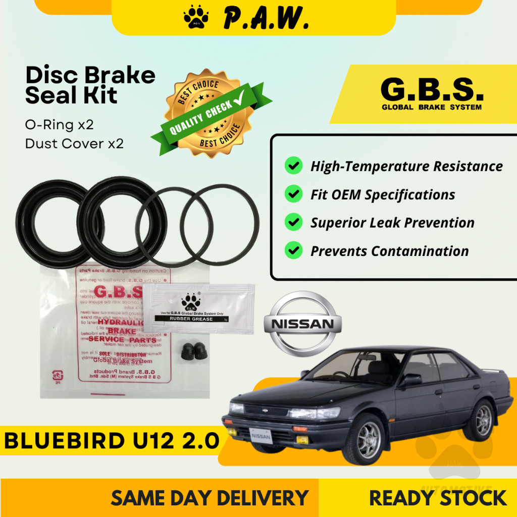 GBS Disc Brake Seal Kit For NISSAN U12 2.0 (Front) (Half Set)